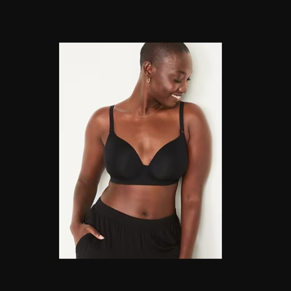 NWT GAP Body Maternity Everyday Cotton Nursing Bra Black Size Small